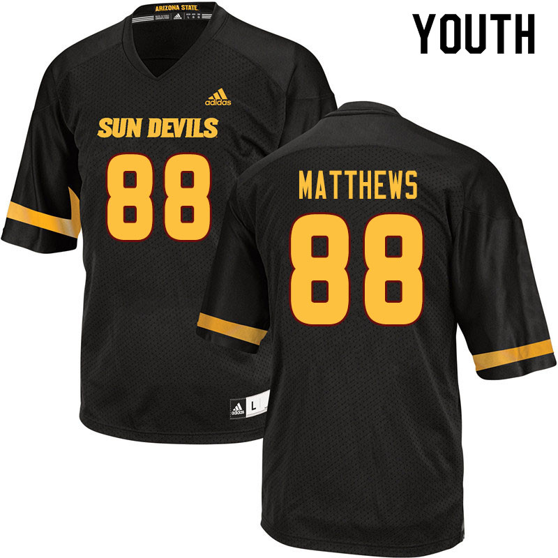 Youth #88 Nolan Matthews Arizona State Sun Devils College Football Jerseys Sale-Black